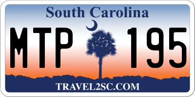 SC license plate MTP195