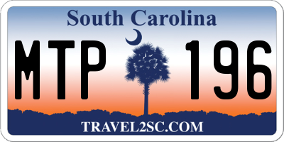 SC license plate MTP196