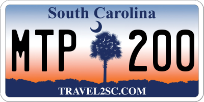 SC license plate MTP200