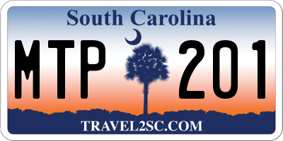 SC license plate MTP201