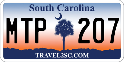 SC license plate MTP207
