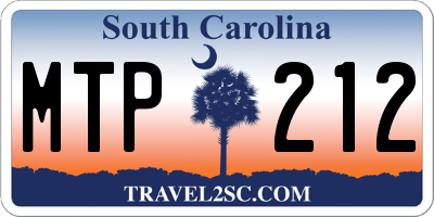 SC license plate MTP212