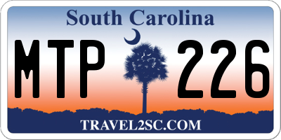 SC license plate MTP226