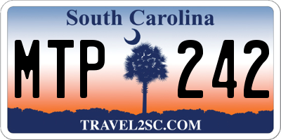 SC license plate MTP242