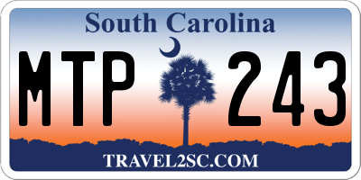 SC license plate MTP243