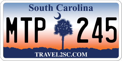 SC license plate MTP245