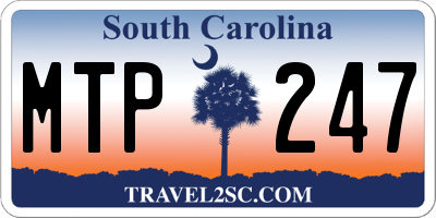 SC license plate MTP247