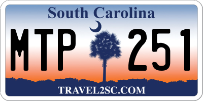 SC license plate MTP251