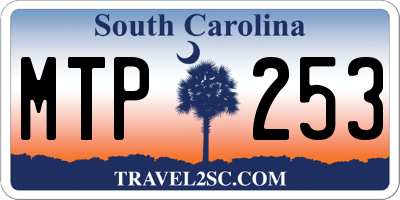 SC license plate MTP253