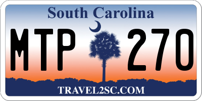 SC license plate MTP270