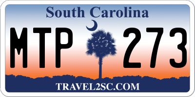 SC license plate MTP273