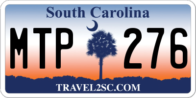 SC license plate MTP276