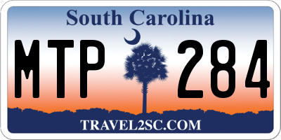 SC license plate MTP284