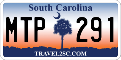 SC license plate MTP291