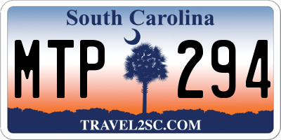 SC license plate MTP294