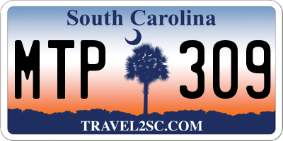 SC license plate MTP309