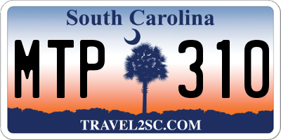 SC license plate MTP310