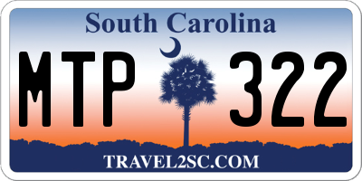 SC license plate MTP322