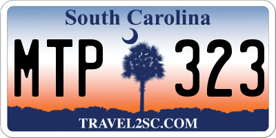 SC license plate MTP323