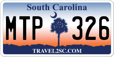 SC license plate MTP326