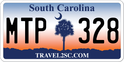 SC license plate MTP328