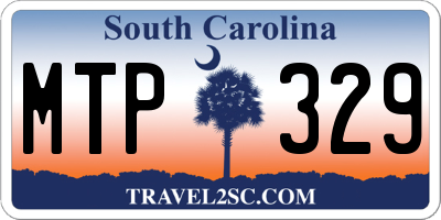 SC license plate MTP329