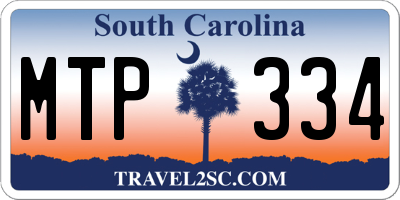 SC license plate MTP334