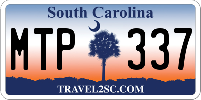 SC license plate MTP337