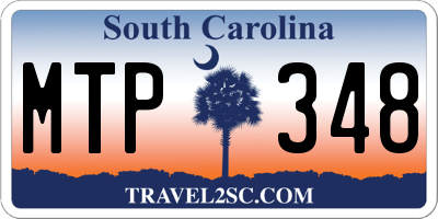 SC license plate MTP348