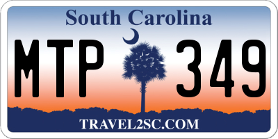 SC license plate MTP349