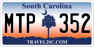 SC license plate MTP352