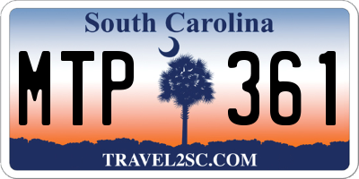SC license plate MTP361