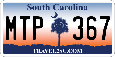 SC license plate MTP367