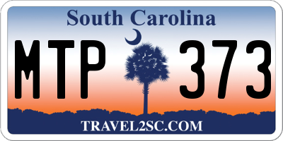 SC license plate MTP373