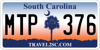 SC license plate MTP376