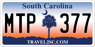 SC license plate MTP377