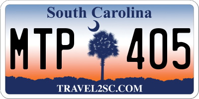 SC license plate MTP405