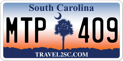 SC license plate MTP409