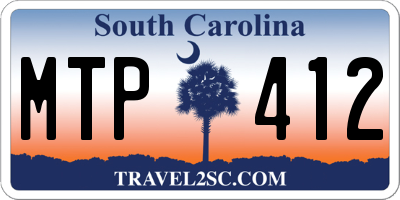 SC license plate MTP412