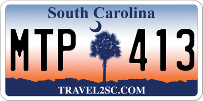 SC license plate MTP413