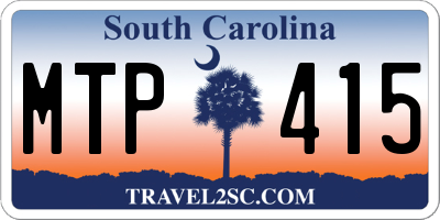 SC license plate MTP415