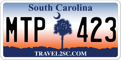 SC license plate MTP423