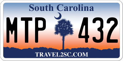 SC license plate MTP432