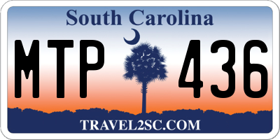 SC license plate MTP436