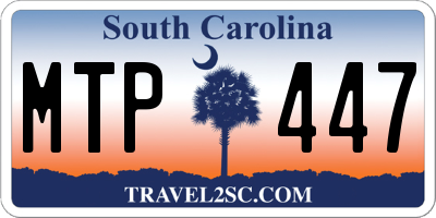 SC license plate MTP447