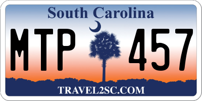 SC license plate MTP457