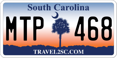 SC license plate MTP468
