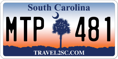 SC license plate MTP481