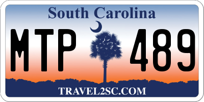 SC license plate MTP489