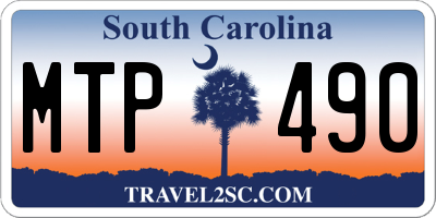SC license plate MTP490